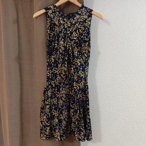 Women's Michael Michael Kors Elegant Royal Blue Dress With Gold Flakes Medium